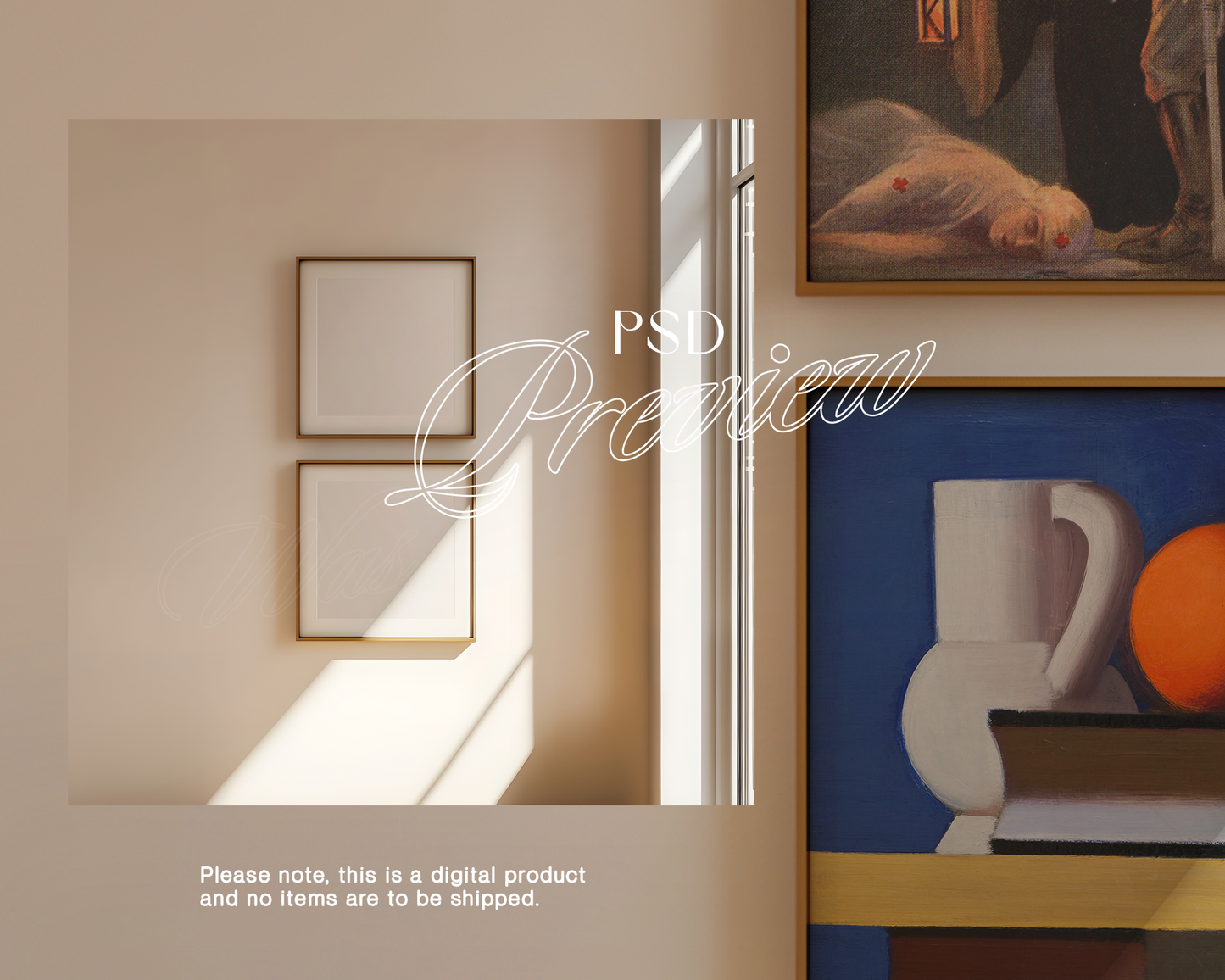 Two 1x1 Frames with Natural Light Freebie Mockup