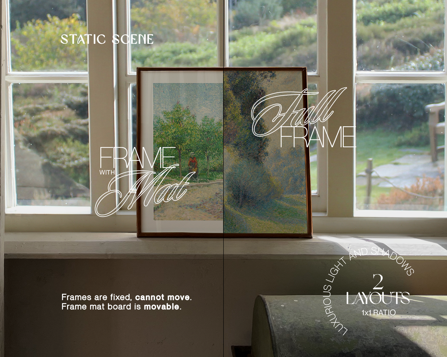 Large 1x1 Frame in Countryside Mockup