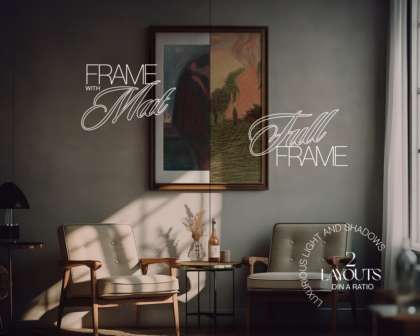DIN A Frame Living Room Freebie Mockup
