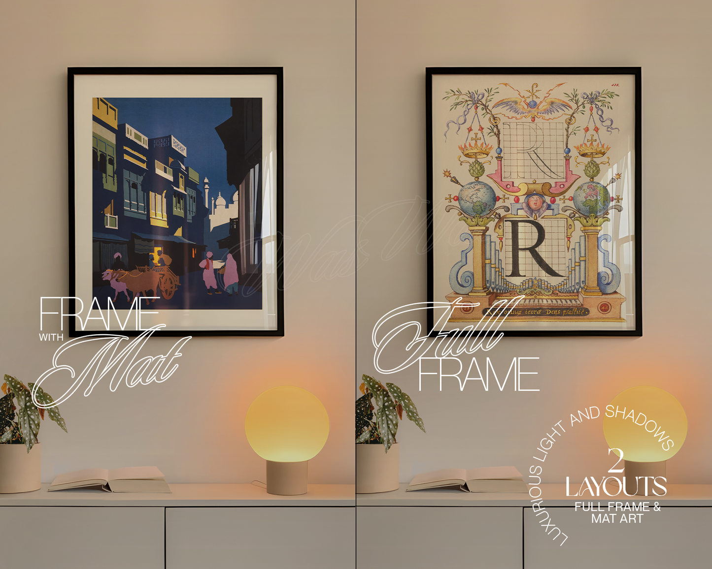 4x5 Black Frame in Cosy Interior Mockup