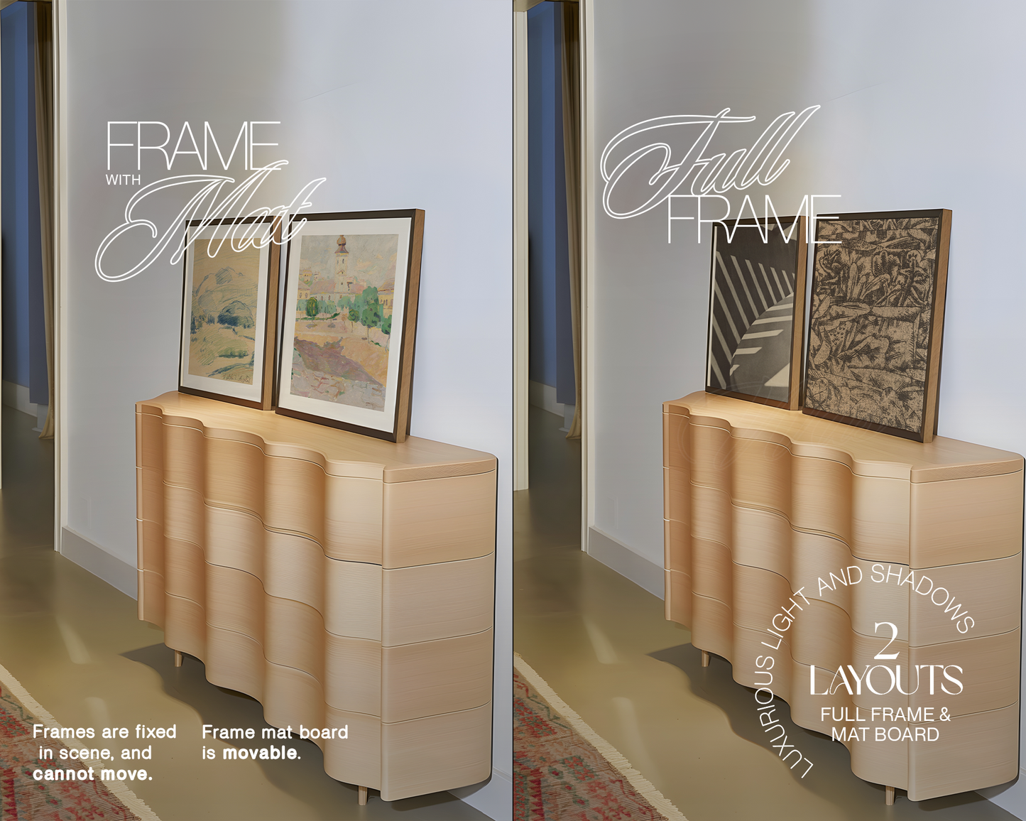 Set of Two 4x5 Ratio Frames Mockup