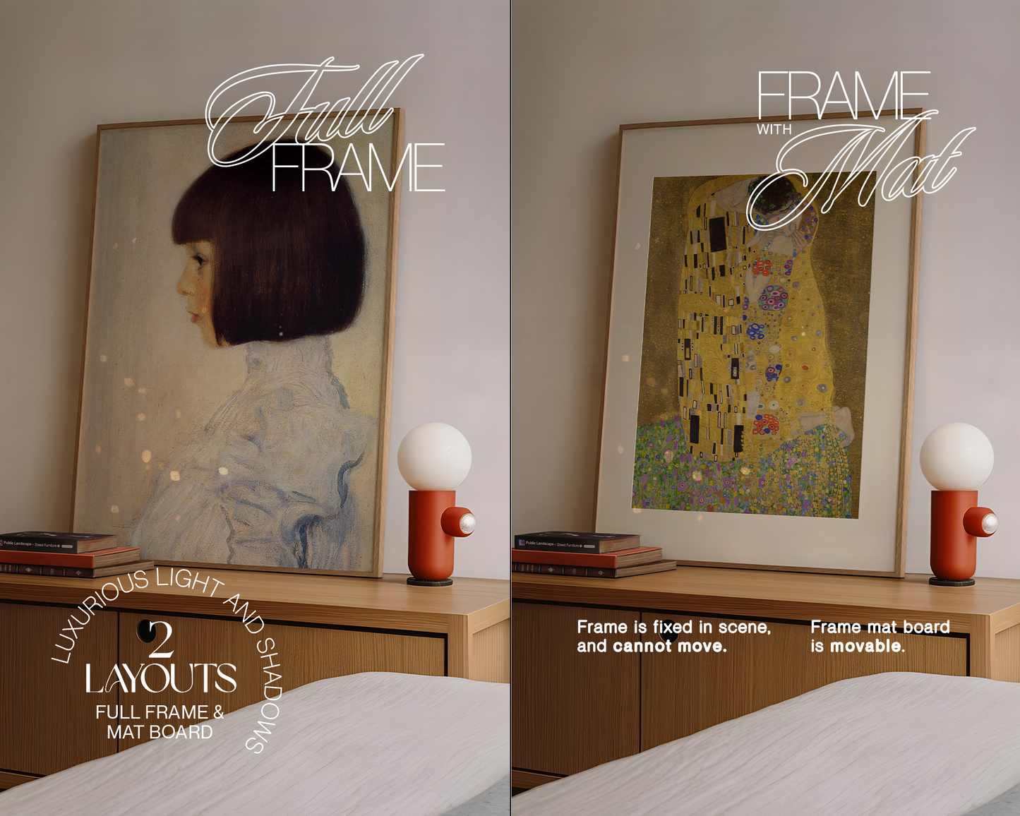 DIN A Leaning Frame Festive Mockup