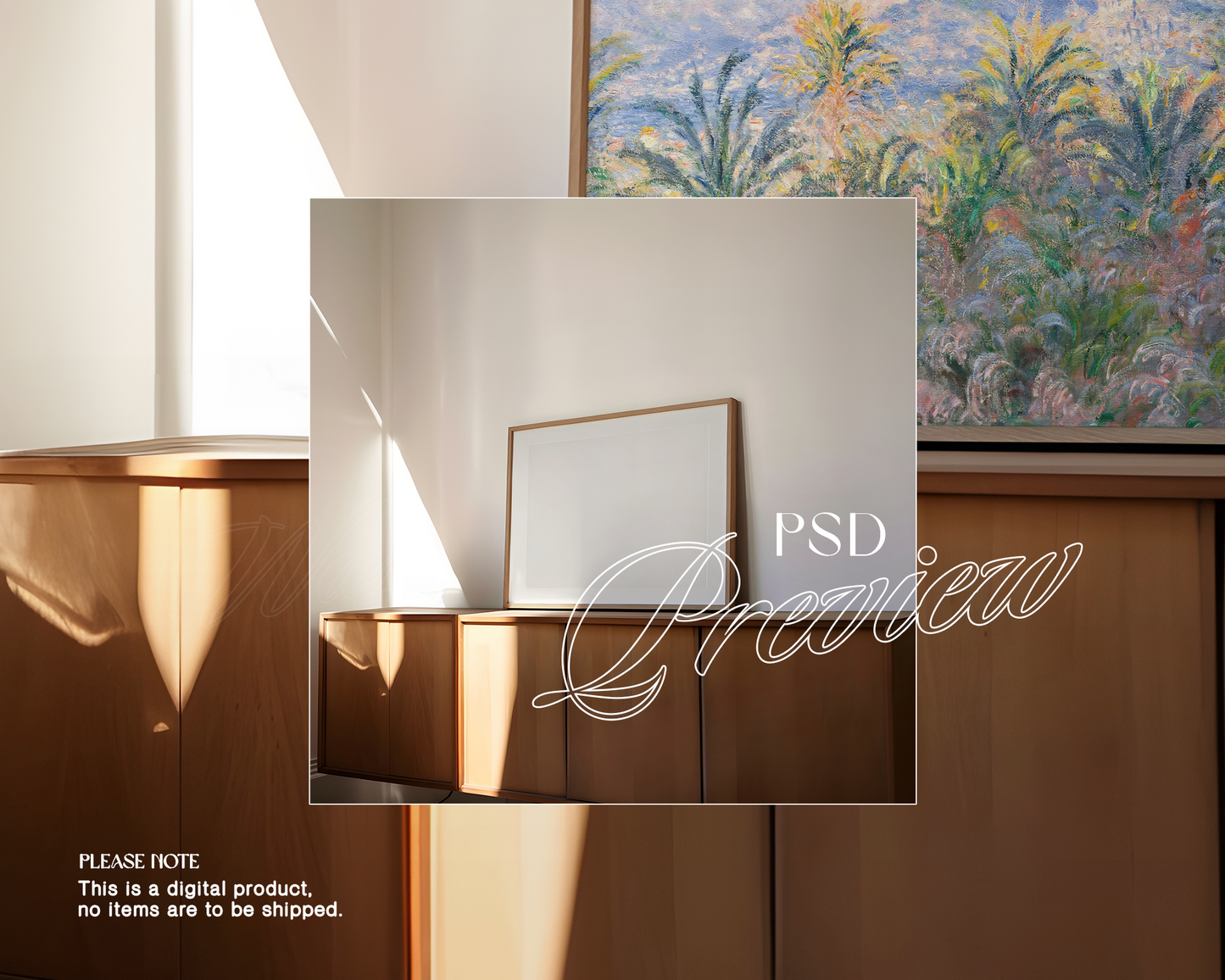 4x5 Landscape Frame Sunlight Mockup