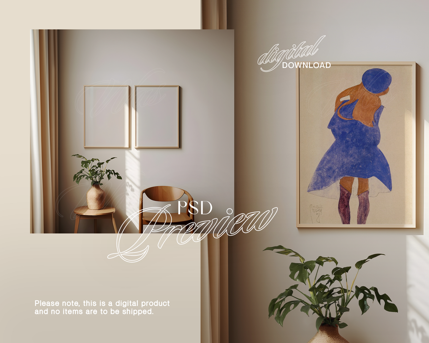 Two DIN A Frames Sunlight Mockup