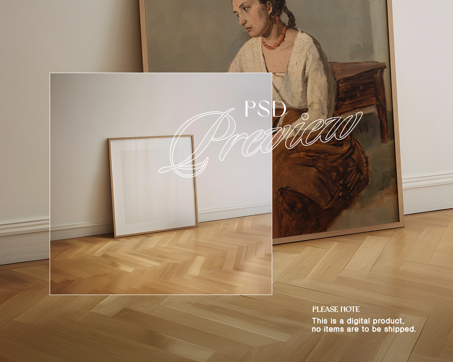 1x1 Leaning Frame Minimal Mockup