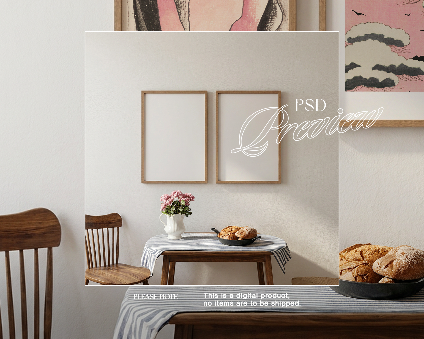 Set of Two DIN A Frames Classic Scene Mockup