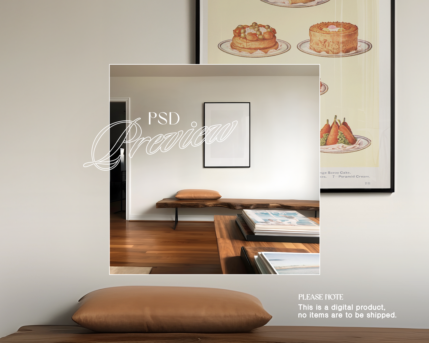 DIN A Thin Black Frame Minimalist Scene