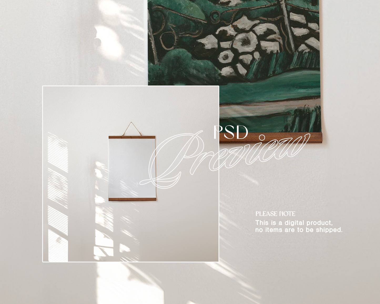 3x4 Poster Hanger Mockup