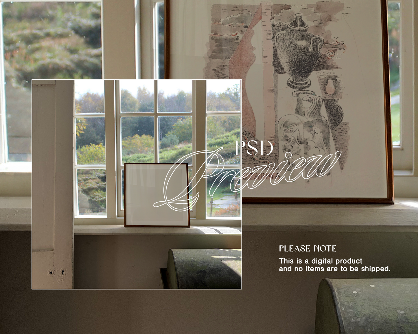 Large 1x1 Frame in Countryside Mockup