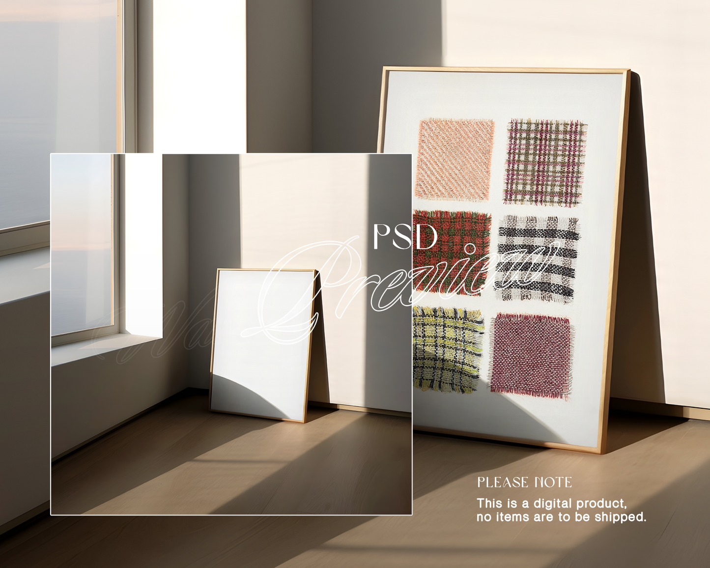 DIN A Leaning Frame Majestic View Mockup