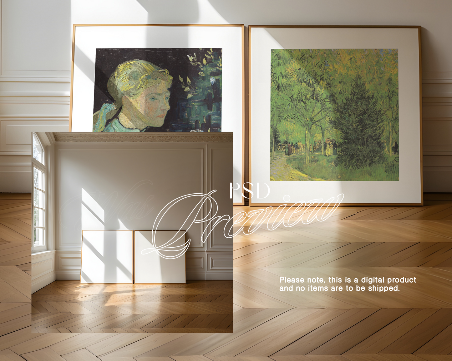 Two 1x1 Leaning Frames Mockup