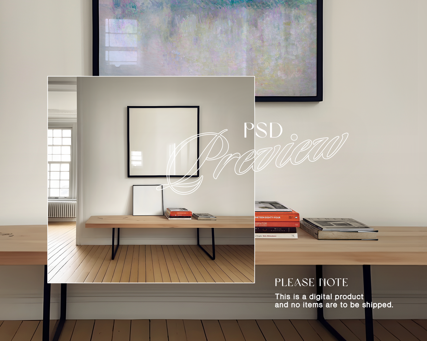 Two 1x1 Frames Loft Interior Mockup