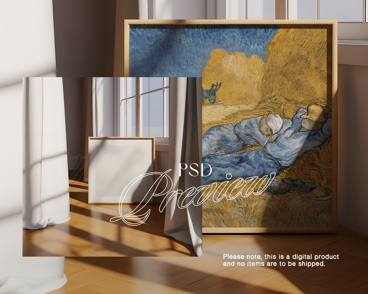 1x1 Wood Frame with Curtain Mockup