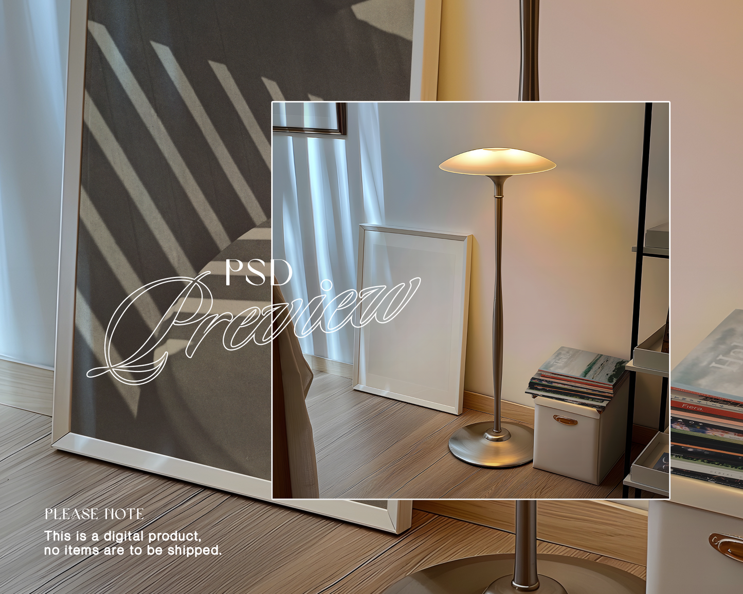 DIN A White Frame Interior Mockup