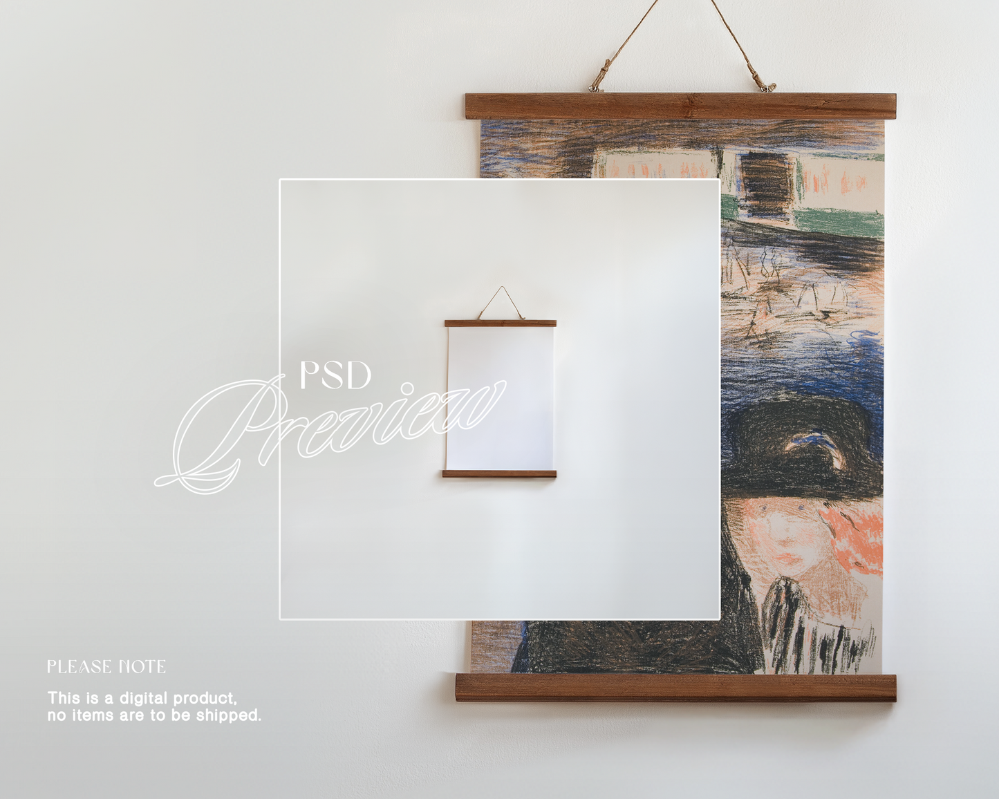 DIN A Hanging Poster Mockup