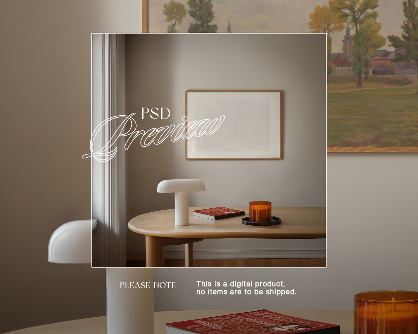 A2 Frame in Cosy Interior Mockup