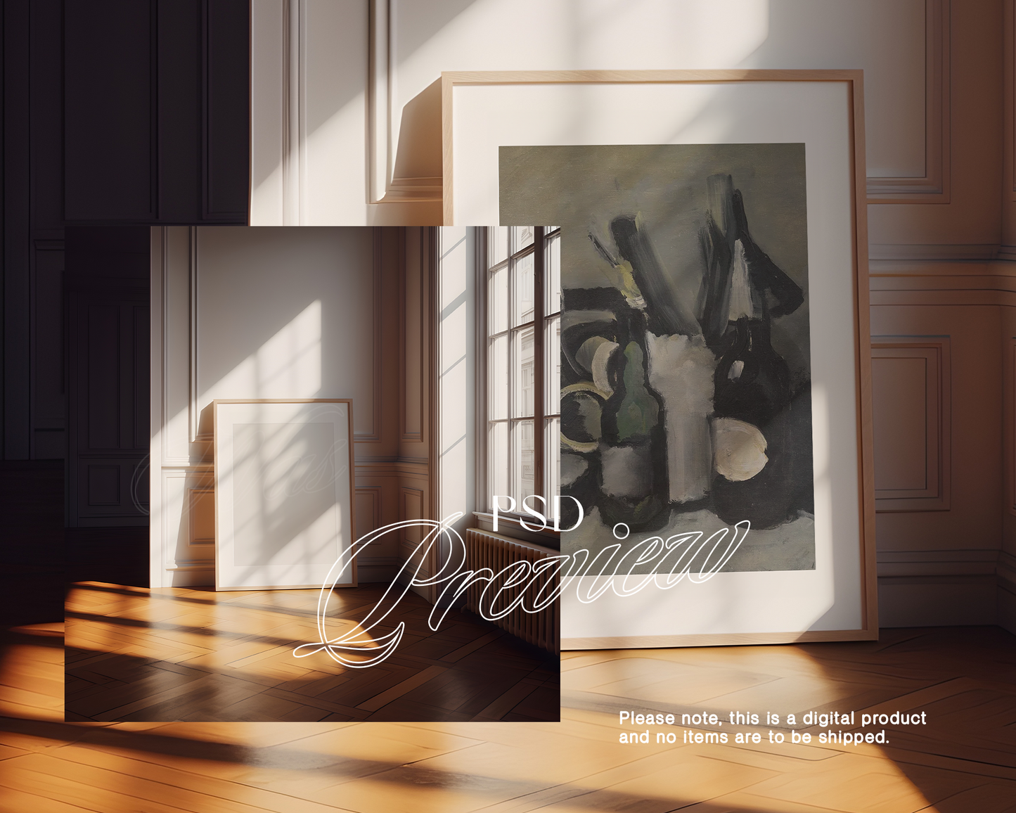 DIN A Frame Dramatic Lighting Mockup