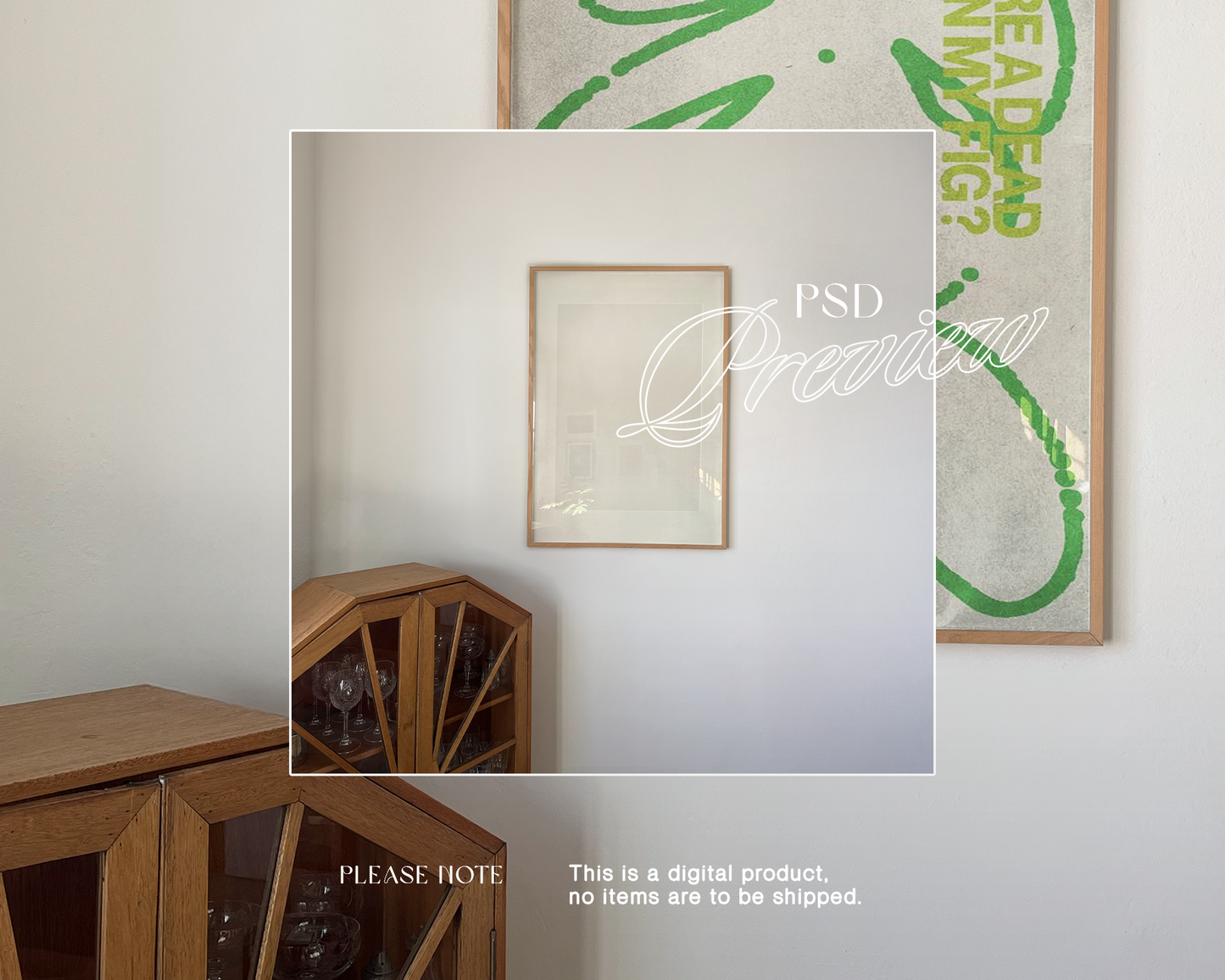 DIN A Vertical Minimalist Interior Frame Mockup