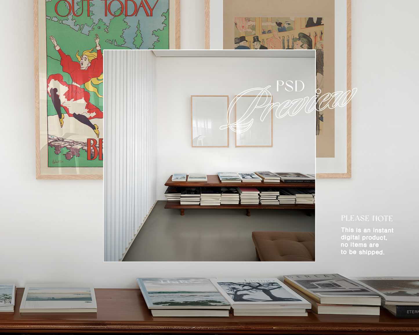 DIN A Two Frame Minimalist Mockup