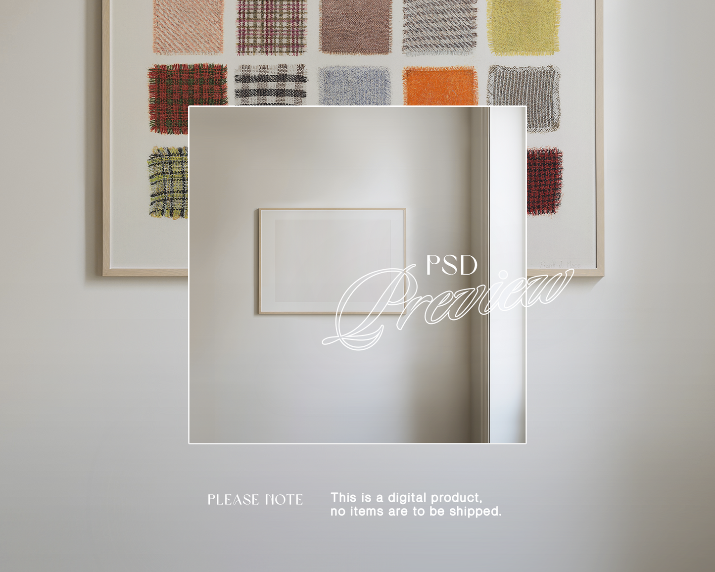 DIN A Landscape Frame Minimalist Mockup