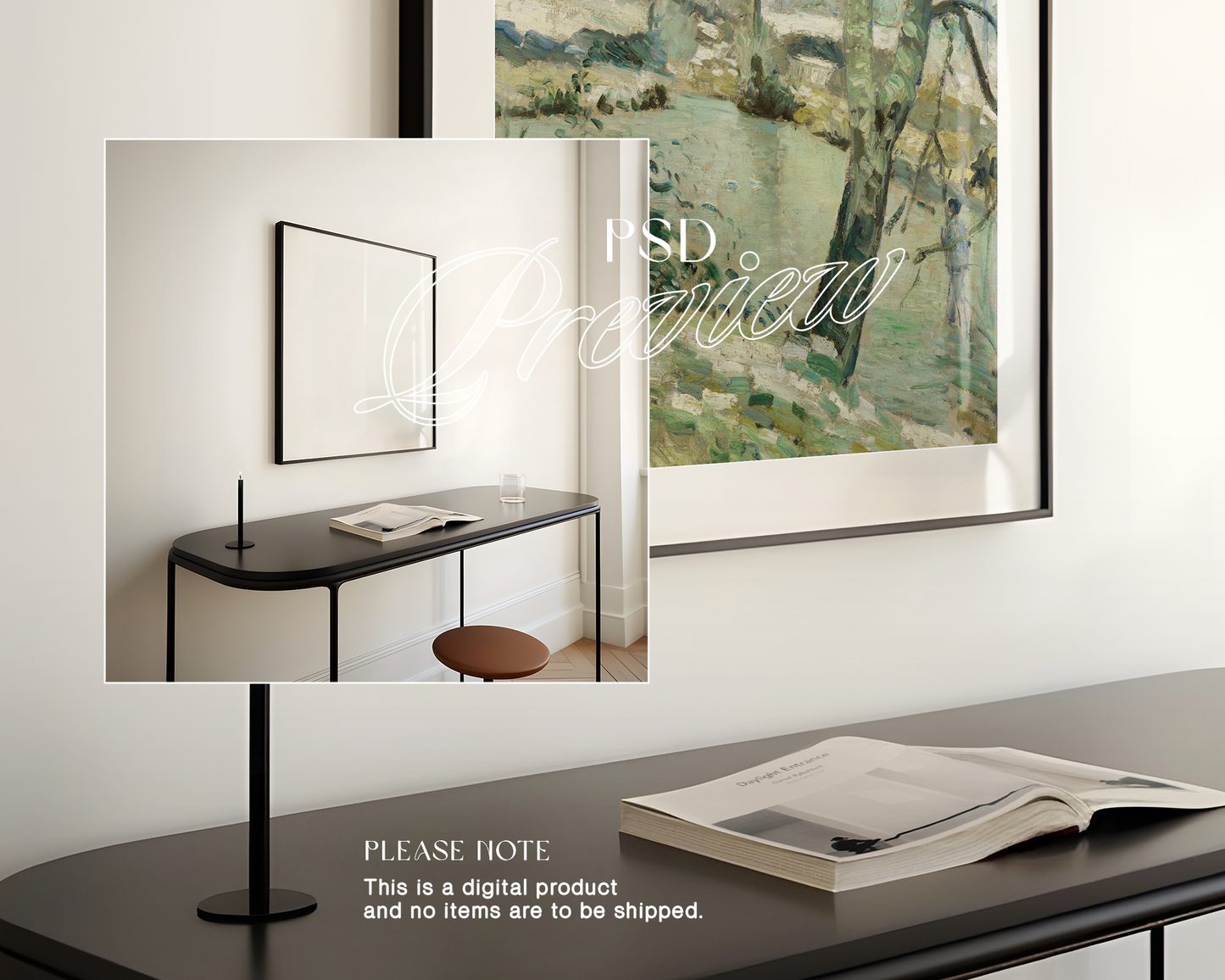 1x1 Black Frame Entryway Mockup