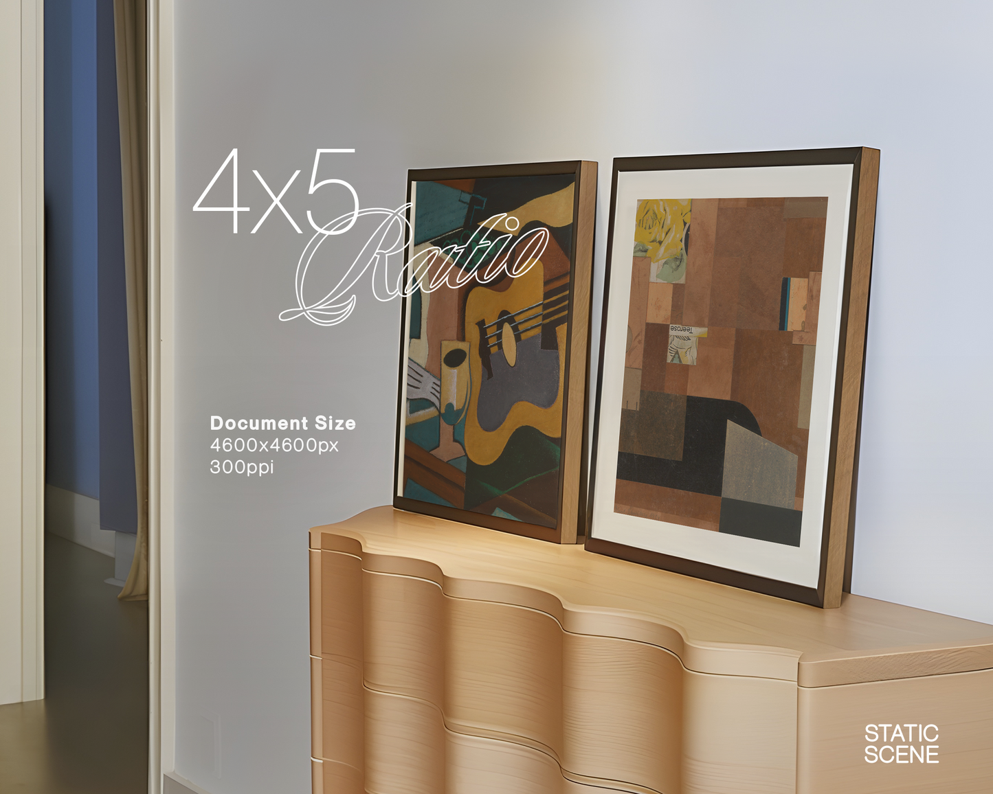 Set of Two 4x5 Ratio Frames Mockup