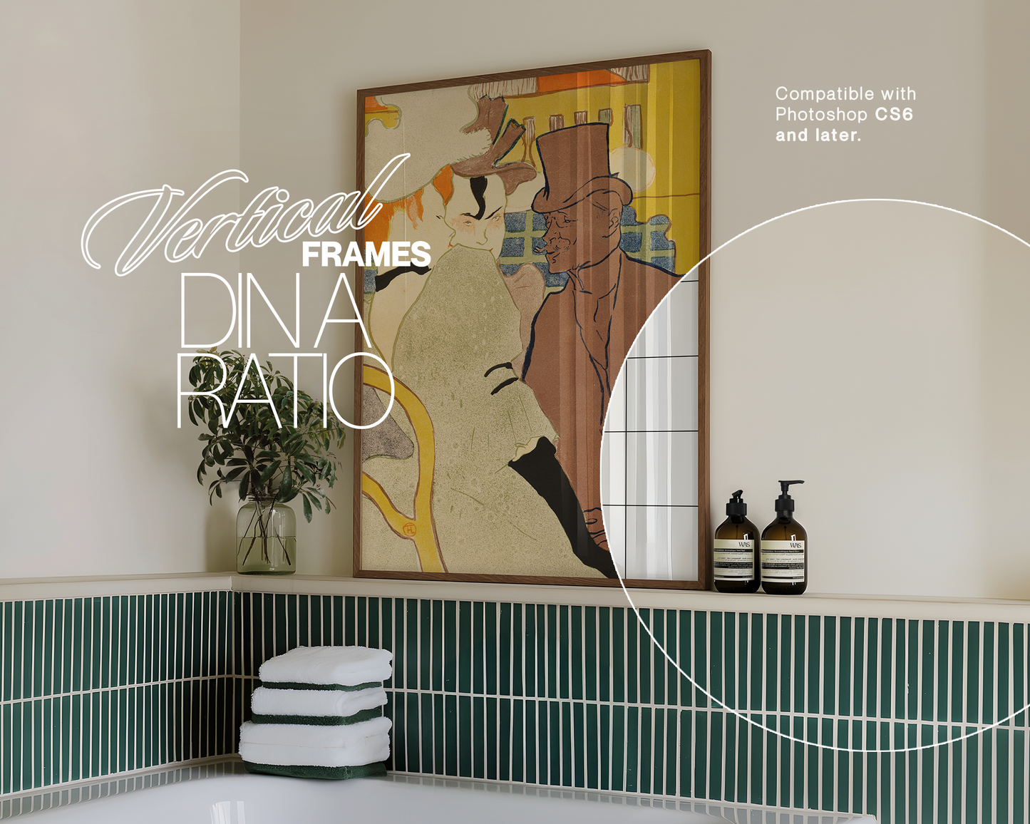 4 x Frame Mockups in Styled Home Interiors Bundle