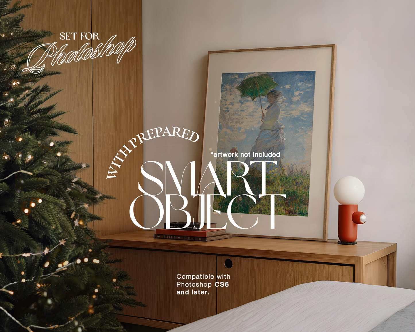 DIN A Leaning Frame Festive Mockup