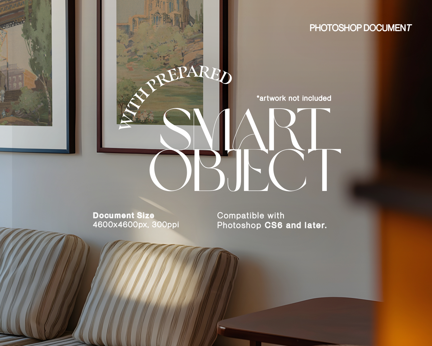 DIN A Dark Frame in Lux Light Interior Mockup