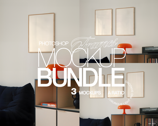 3 x DIN A Frames Mockup Bundle of 3