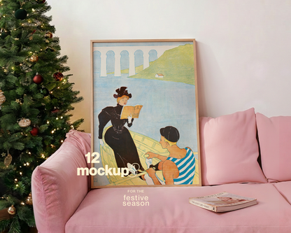 The Pretty Christmas Bundle: 12 DIN A Frame Mockups