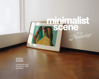 DIN A Landscape Leaning Wood Frame Mockup