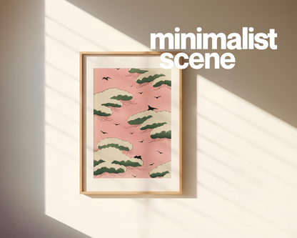 DIN A Vertical Wood Frame in Minimalist Scene Mockup
