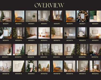 32 Festive Frames - Poster Mockup Bundle