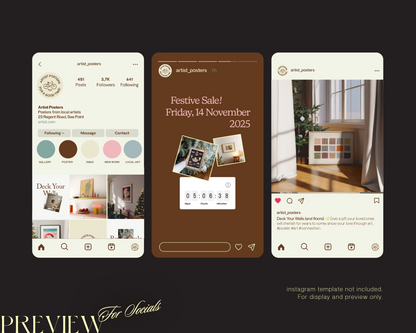 32 Festive Frames - Poster Mockup Bundle