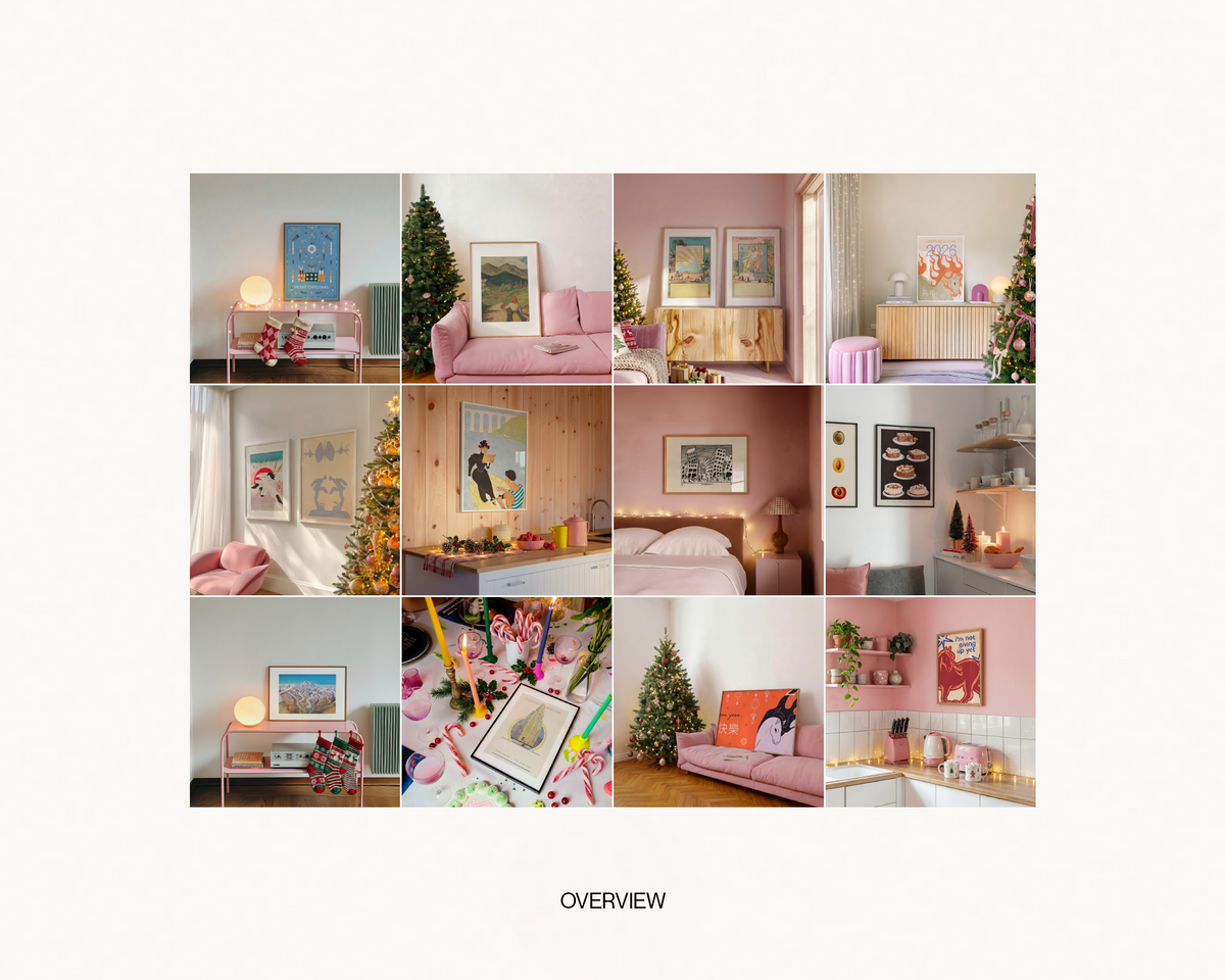 The Pretty Christmas Bundle: 12 DIN A Frame Mockups