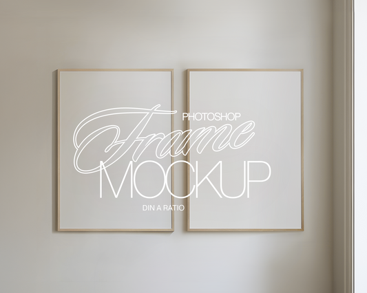 DIN A Minimal Wall Art Two Frame Mockup