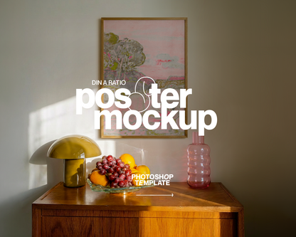 DIN A Vertical Frame Classic Interior Mockup