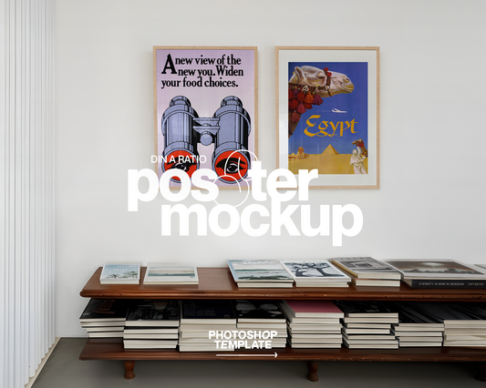 DIN A Two Frame Minimalist Mockup
