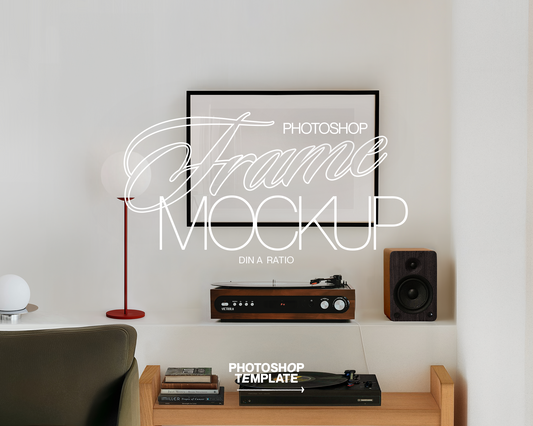 A3 Black Landscape Frame in Retro Minimalist Interior
