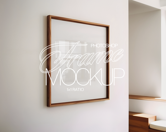 1x1 Wood Frame Home Interior Mockup