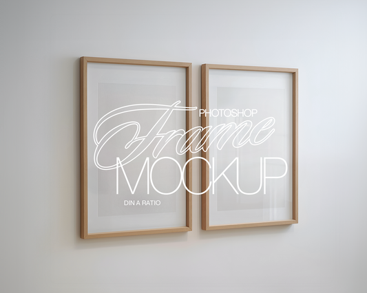 Two DIN A Frames Minimal Backdrop Mockup