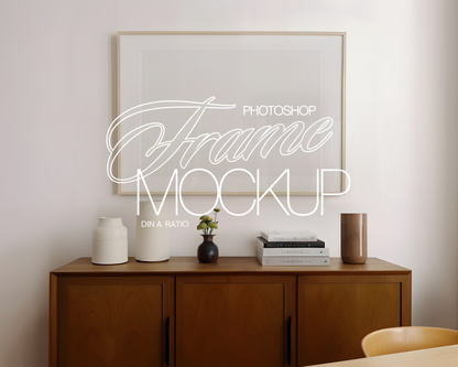 DIN A Landscape Frame Sideboard Mockup