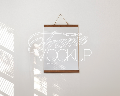 3x4 Poster Hanger Mockup | PHOTOSHOP TEMPLATE