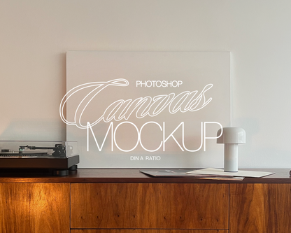 DIN A Canvas Retro Scene Mockup