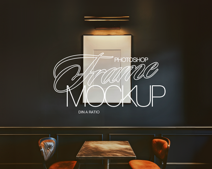 DIN A Frame in Moody Jazz Club Mockup