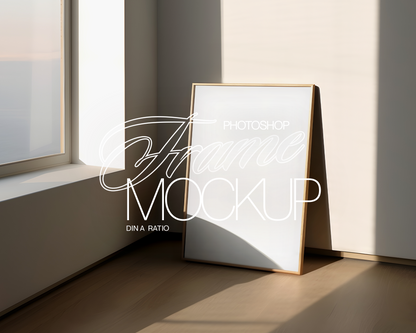 DIN A Leaning Frame Majestic View Mockup