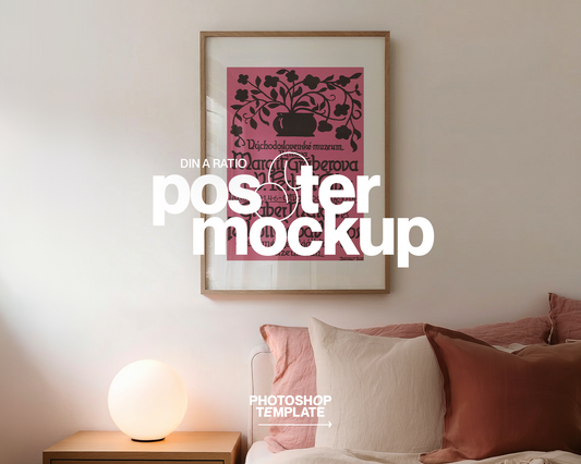 DIN A Vertical Frame Sweet Bedroom Mockup