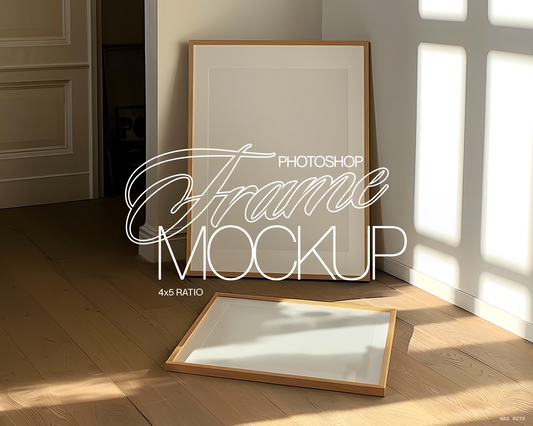 Two 4x5 Frames Corner Loft Interior Mockup