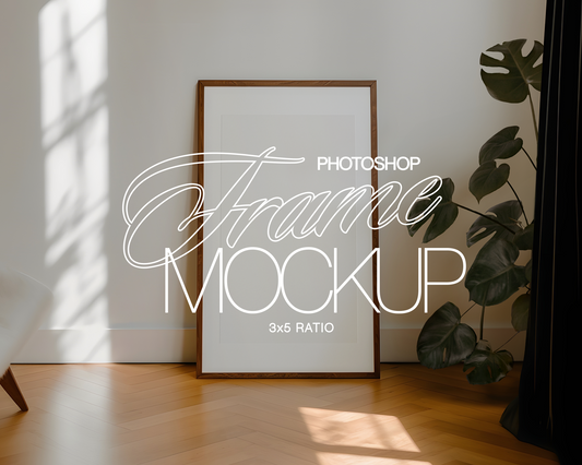 3x5 Leaning Frame Interior Scene Mockup